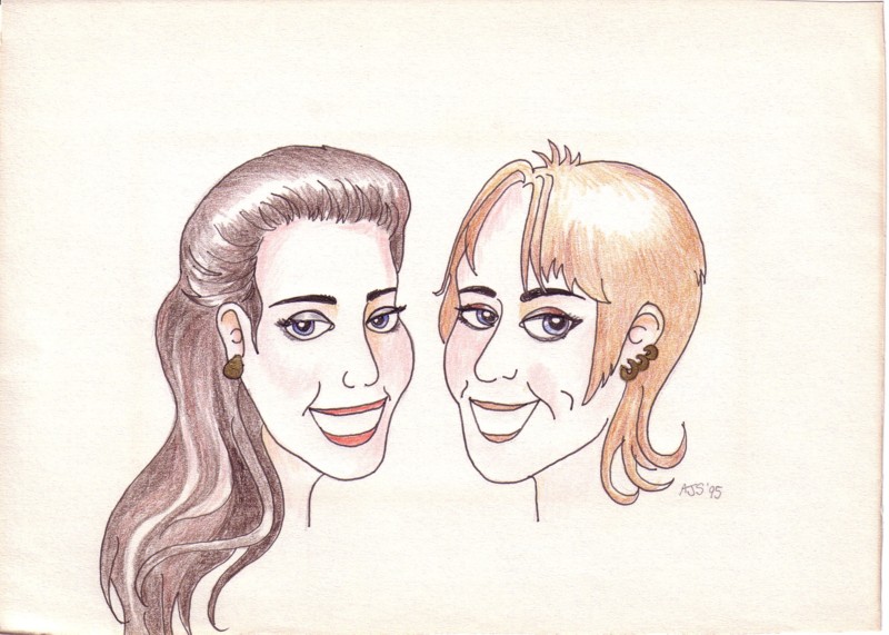 [Julia & Angela Sketch by Angela 1995.JPG]