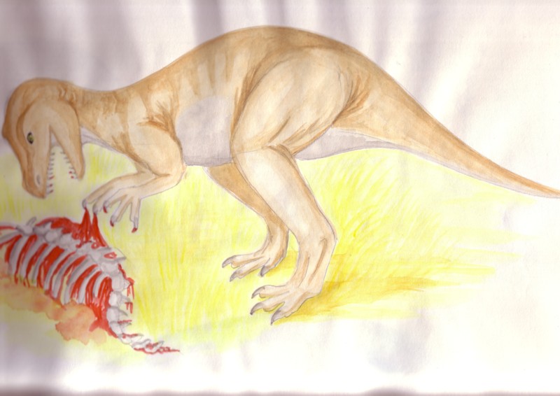 [One of Angela's many dinosaurs drawings.JPG]