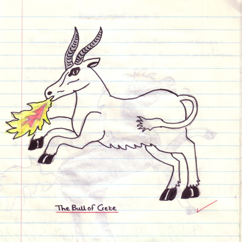 [The Bull of Crete by Angela aged 10 years.JPG]