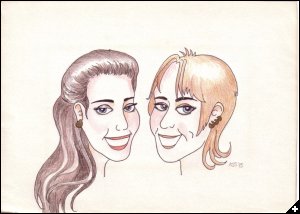 [Julia & Angela Sketch by Angela 1995]