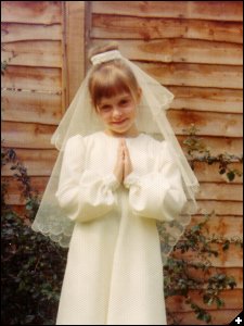 [First Holy communion aged 7 years]