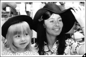 [Modelling hats with mum at C&A]