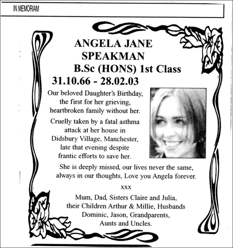 [Angela's Memoriam in local paper Birthday 2003.JPG]