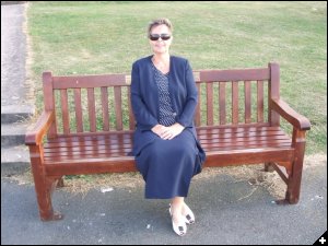 [The Memorial Bench in Devon for Angela & David]