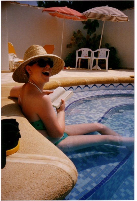 [In Spain beside her Uncles pool.JPG]