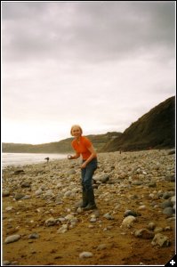 [Looking for fossils at Lyme Regis]